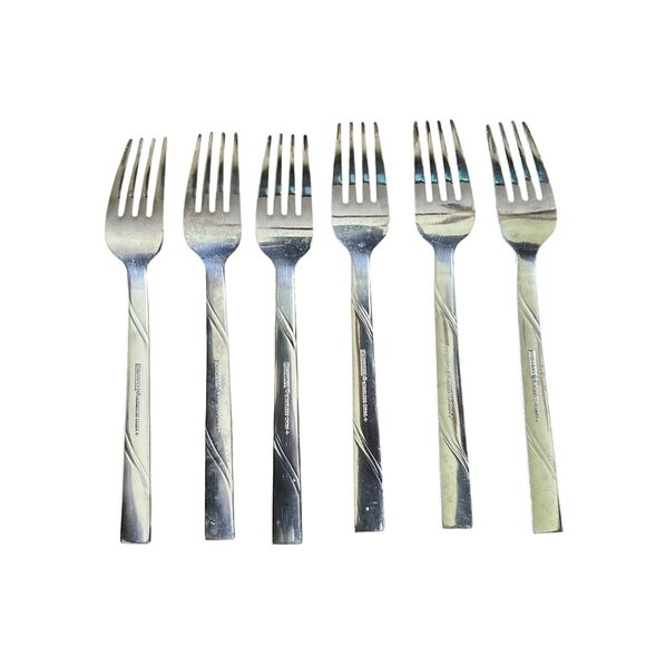 Set Of 6 Cambridge Maren-Tessa Stainless Steel Salad Forks - Picture 4 of 5